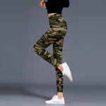 Camouflage women's leggings graffiti style slim