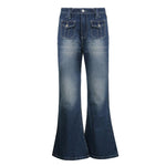 Vintage Low-Waisted Straight Jeans - Alt Style Clothing