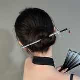 Ruby Pendant Sword Hairpin Chinese Simple Hair Sticks - Alt Style Clothing