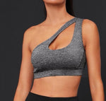 Cloud Rise Sexy One Shoulder Yoga Bra Crop Top - Alt Style Clothing