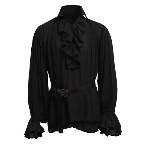Victorian Gothic Renaissance Shirt - Ruffled and Steampunk Style, Perfect for Vampire or Medieval Costumes