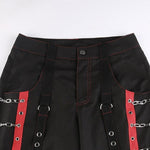 Vintage Gothic Bandage Chain Pants for Women - Stylish Trousers - Alt Style Clothing