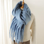 Thick Cashmere Pashmina Scarf with Tassels for Women Warm Soft Shawl Wraps - Alt Style Clothing