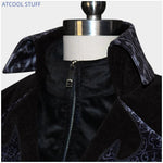 Medieval Gothic Vampire Style Stand Collar Tailcoat Dress