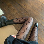 Sexy Tights Women Skull Mystery Thigh High Waist Stockings Gothic Fishnet Pantyhose - Alt Style Clothing