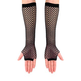 Complete Your Alternative Look with Black Punk Long Fingerless Gloves