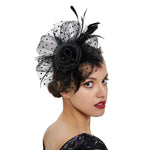 Add a Vintage Twist to Your Alternative Style with Feather Flower Fascinator Hat Ladies Hairpin - Alt Style Clothing