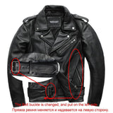 Classical Motorcycle Jackets Men Leather Jacket Cowhide Thick Moto Jacket