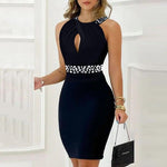 Adyce Sexy Black Bandage Dress with Lace Short Sleeves for Women - Alt Style Clothing