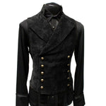 Double Breasted Slim-Fit Waistcoat for Men with Stand Collar - Vintage Steampunk - Alt Style Clothing