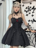 Gothic Vintage Black Elegant Lace With V-Neck - Alt Style Clothing