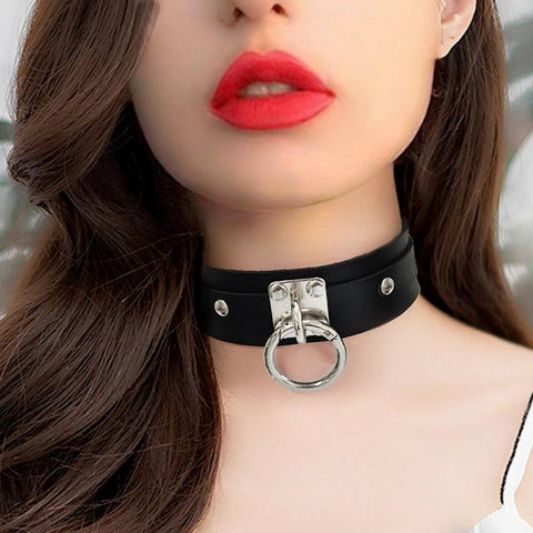Gothic Chokers Necklace PU Leather - Alt Style Clothing