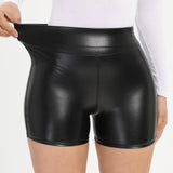 Skinny Elastic High Waist Hot Shorts Faux Leather