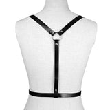 Elevate Your Gothic Style with Our Black PU Leather Harness Belt Body Bondage Lingerie Cage Chest Belt - Alt Style Clothing