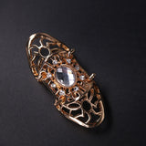 Make a Bold Statement with Gothic Joint Armor Knuckle Metal Full Finger Claw Ring - Alt Style Clothing