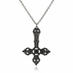 Goth Inverted Punk Cross Satanic Pendant Chain Necklace - Alt Style Clothing