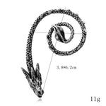Alloy Vintage Gothic Dragon Ear Cuffs Earring For Women - Alt Style Clothing