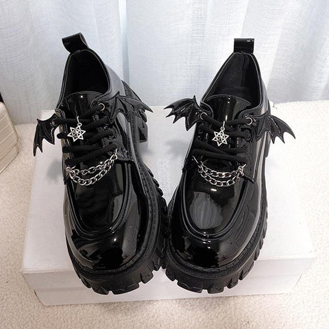 Gothic Shoes Style Patent Leather Pumps