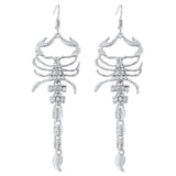 Scorpion Rhinestone Pendant Alloy Drop Earrings - Alt Style Clothing