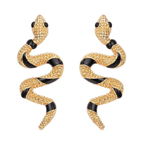 Snake Shape Vintage Earrings Gothic Stud Earrings