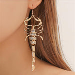 Scorpion Rhinestone Pendant Alloy Drop Earrings