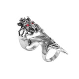 Add a Touch of Gothic Edge to Your Style with Our Skull Gothic Claw Ring Rock Knuckle Punk Ladies Jewelry - Alt Style Clothing