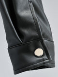 Tassel Rivet Faux Leather Short Jacket Loose Moto Bike Soft PU Leather - Alt Style Clothing