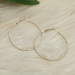 Geometric Earrings Shiny Rhinestone Large Hoop Earrings - Alt Style Clothing
