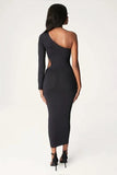 KGFIGU Sexy Party Strapless Black Long Sleeve Bodycon Dress - Alt Style Clothing