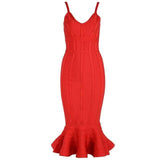 Seamyla Bandage Spaghetti Strap Club Mermaid Dress - Alt Style Clothing