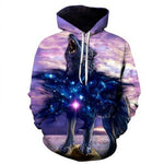 Wolf Printed Hoodie Quality Pullover - Alt Style Clothing