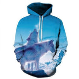 Wolf Printed Hoodie Quality Pullover - Alt Style Clothing