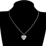 Witch Heart Engraved Necklace Gothic Witchcraft Wiccan Necklace - Alt Style Clothing