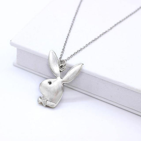Cute Play Rabbit Charm Necklace - Alt Style Clothing