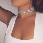 Crystal Rhinestone Choker Necklace - Alt Style Clothing