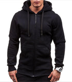 Sweatshirt Zipper Hoodie Solid Color - Alt Style Clothing