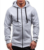 Sweatshirt Zipper Hoodie Solid Color - Alt Style Clothing