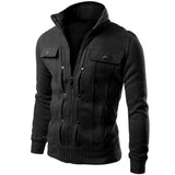 Cardigan Multi Button Sweatshirt Jacket - Alt Style Clothing
