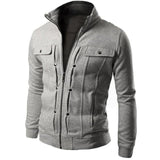 Cardigan Multi Button Sweatshirt Jacket - Alt Style Clothing