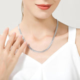 Silver 6mm Full Sideways Necklace - Alt Style Clothing