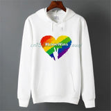 Pride LGBT Gay Love Lesbian Rainbow Fleece Hoodie - Alt Style Clothing