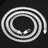 Silver 6mm Full Sideways Necklace - Alt Style Clothing