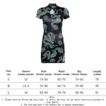 Gothic Solid Color Slim Mandarin Neck With Short Sleeve And Buttons Splice Party Dress - Alt Style Clothing