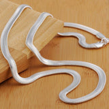 Flat Snake Chain Necklace For Women - Alt Style Clothing