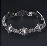 Antique Silver Plated Short Choker Necklace Vintage Metal - Alt Style Clothing