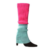 Women 80s Fluorescent Neon Colored Knit Leg Warmers - Alt Style Clothing