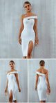 ADYCE Elegant One-Shoulder Strapless Bodycon Dress - Alt Style Clothing