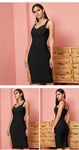 ADYCE Gothic Spaghetti Strap Midi Bodycon Dress for Alternative Club Parties - Alt Style Clothing