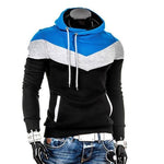 Stay Warm and Edgy with Our Block Patchwork Hooded Long Sleeve Pullover Hoodie Sweatshirt - Alt Style Clothing