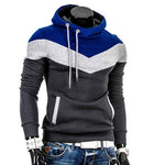 Stay Warm and Edgy with Our Block Patchwork Hooded Long Sleeve Pullover Hoodie Sweatshirt - Alt Style Clothing